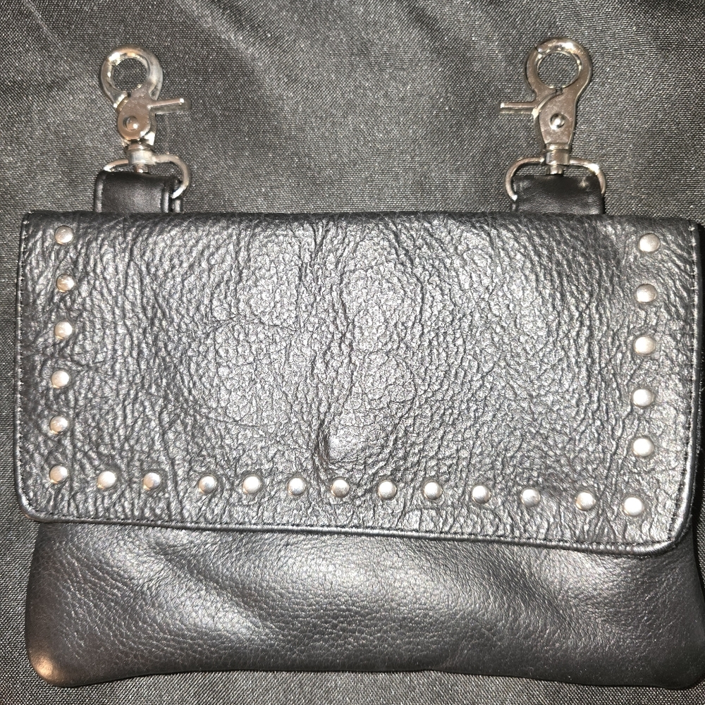 Gently Pre-loved Leather Biker Wallet